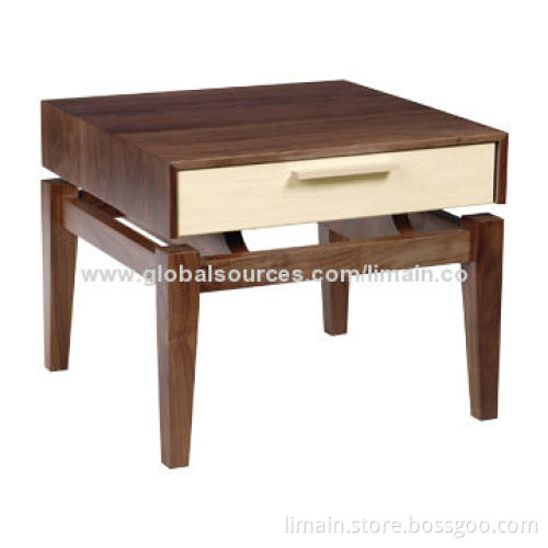 Nightstand with Adjustable Wooden Glides